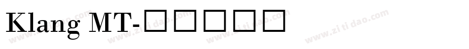 Klang MT字体转换